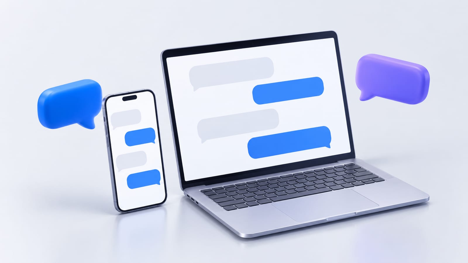 Смартфон рядом с ноутбуком на рабочем столе